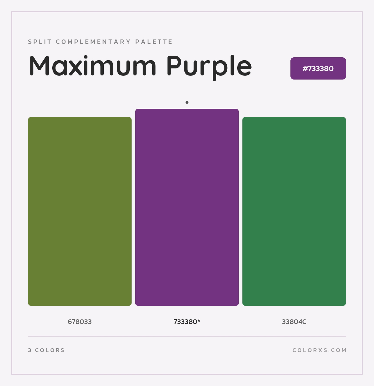 Maximum Purple - Split-Complementary Color Palette