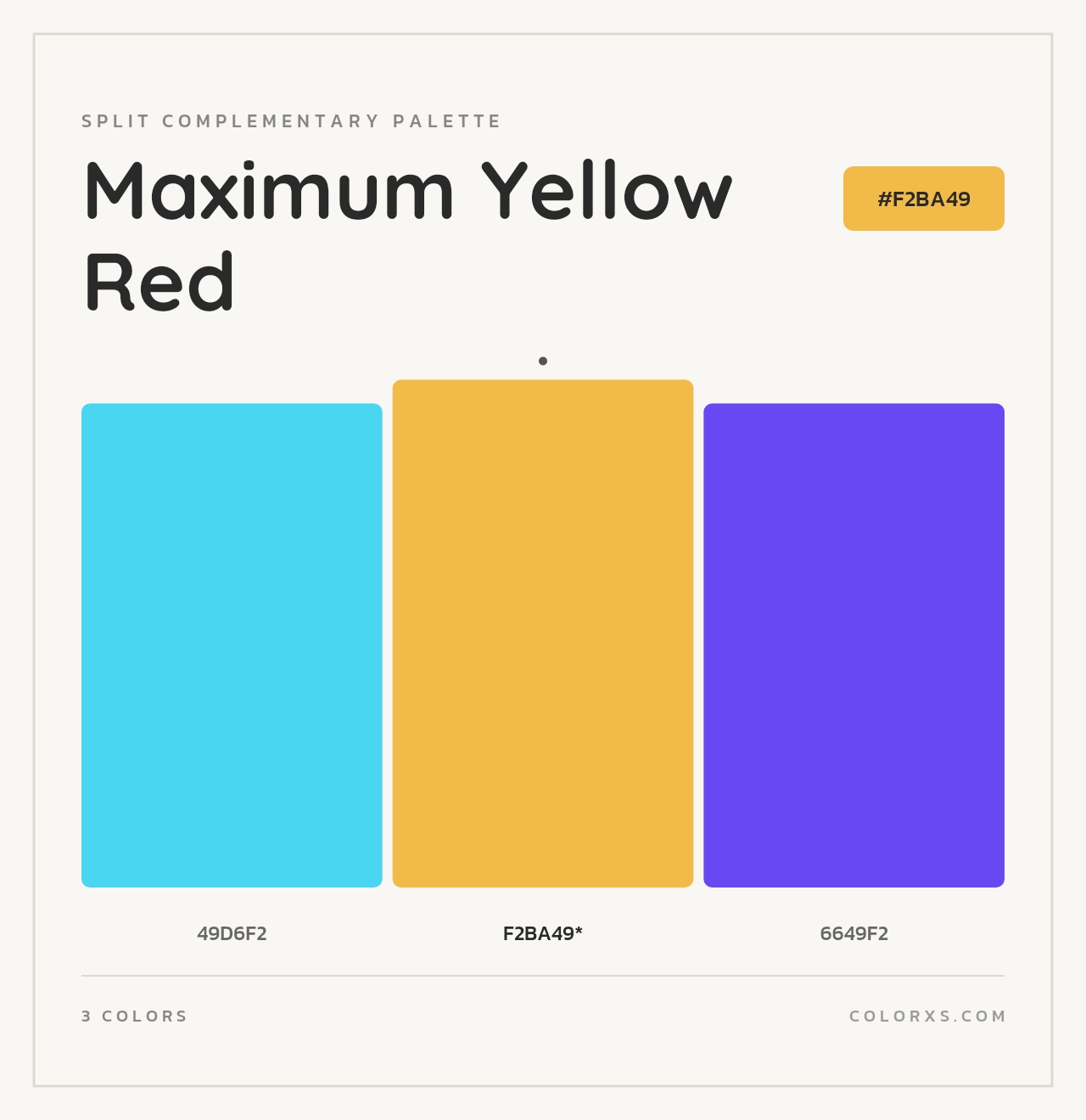 Maximum Yellow Red - Split-Complementary Color Palette