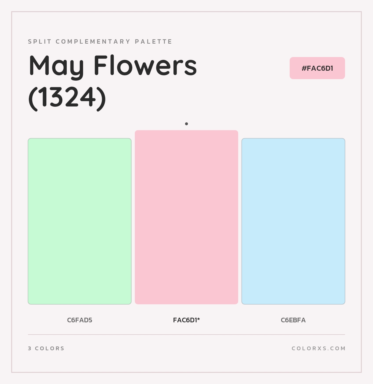 May Flowers (1324) - Split-Complementary Color Palette