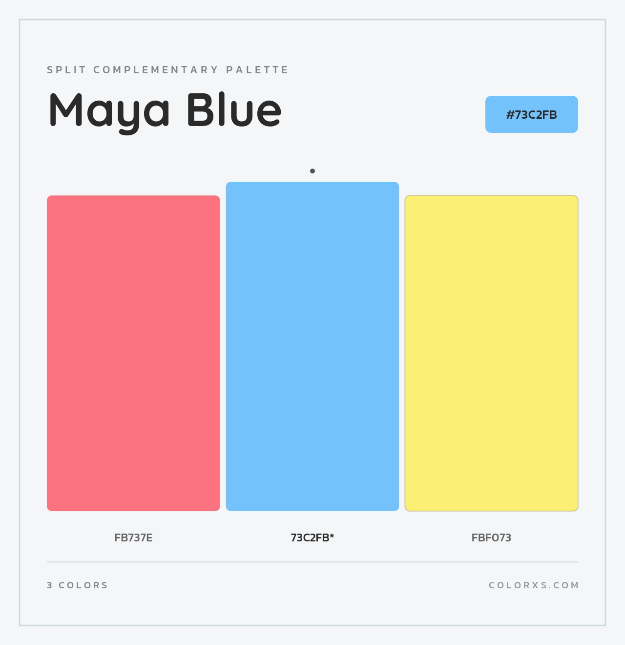 Maya Blue - Split-Complementary Color Palette