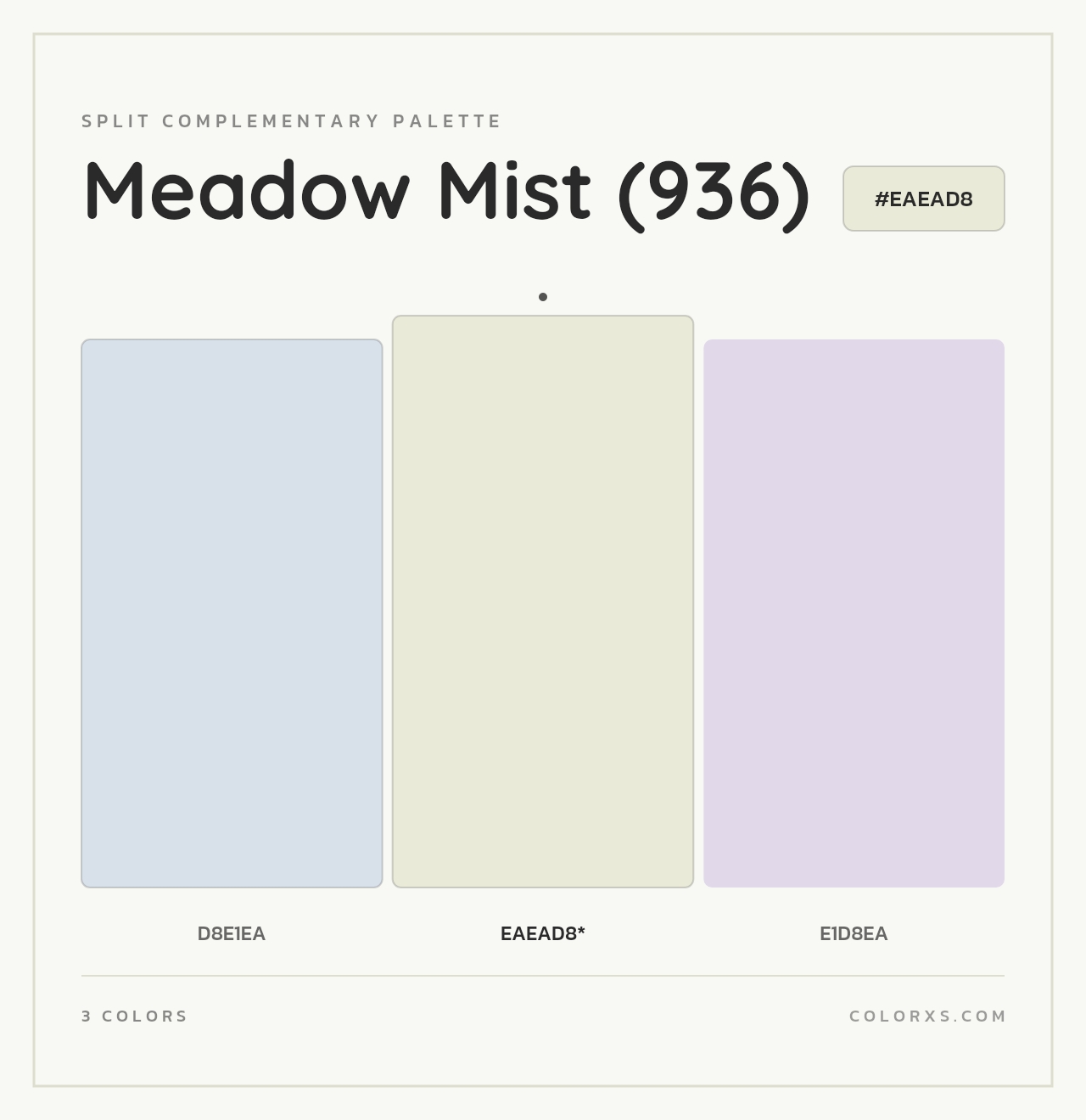 Meadow Mist (936) - Split-Complementary Color Palette