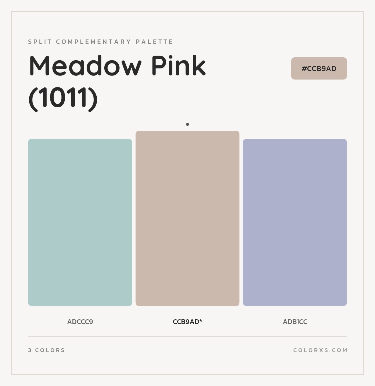 Meadow Pink (1011) - Split-Complementary Color Palette