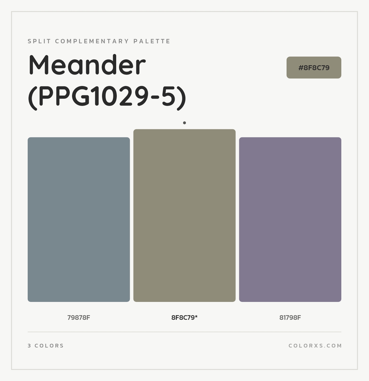 Meander (PPG1029-5) - Split-Complementary Color Palette