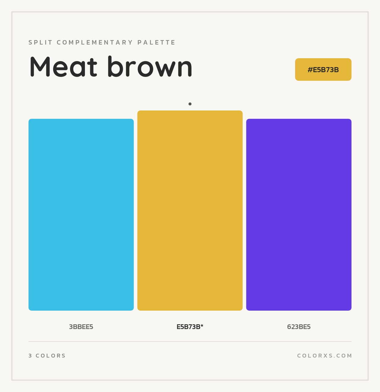Meat brown - Split-Complementary Color Palette