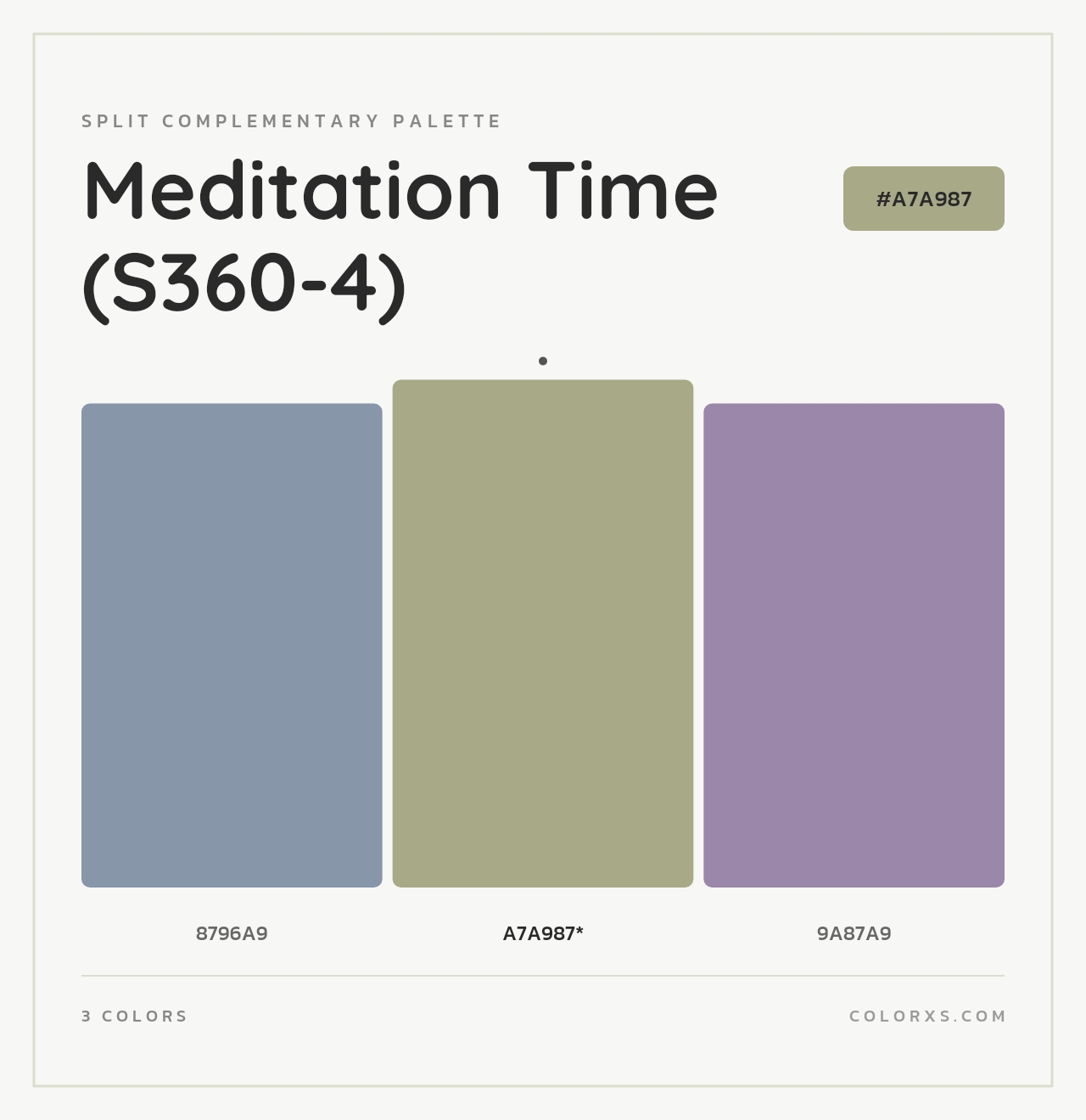Meditation Time (S360-4) - Split-Complementary Color Palette
