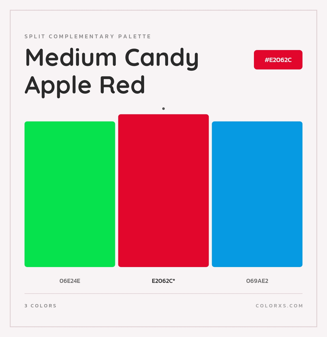 Medium Candy Apple Red - Split-Complementary Color Palette