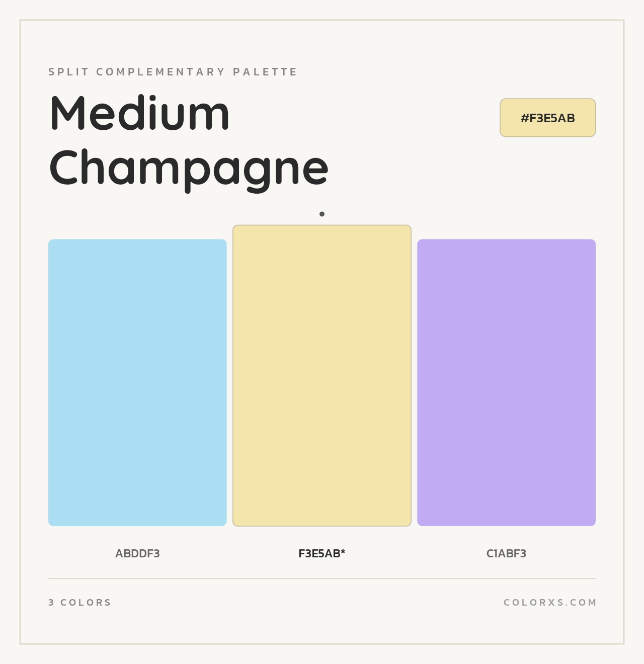 Medium Champagne - Split-Complementary Color Palette