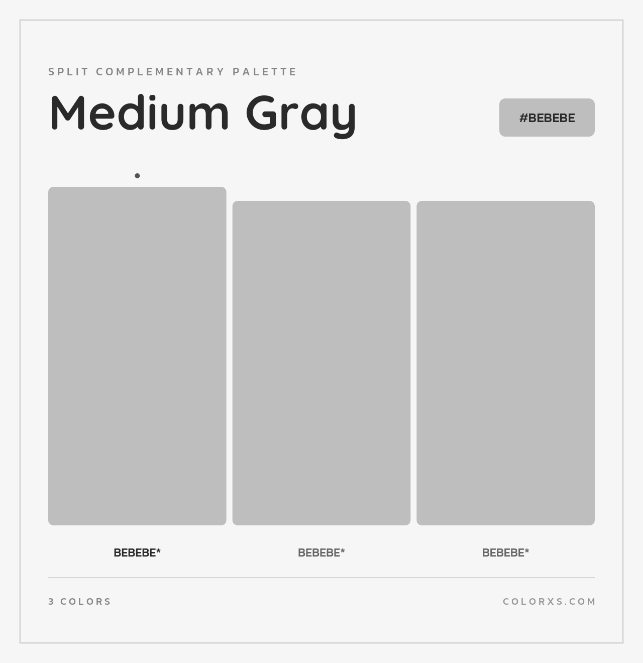 Medium Gray - Split-Complementary Color Palette