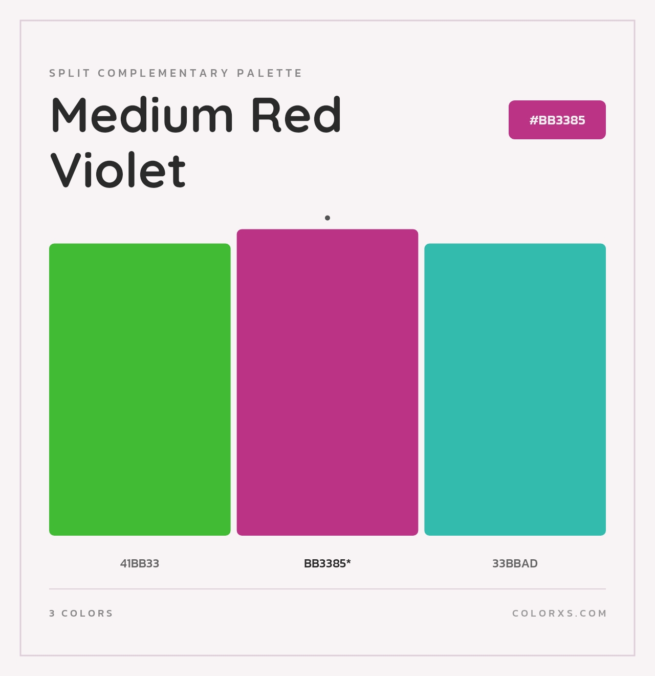Medium Red Violet - Split-Complementary Color Palette