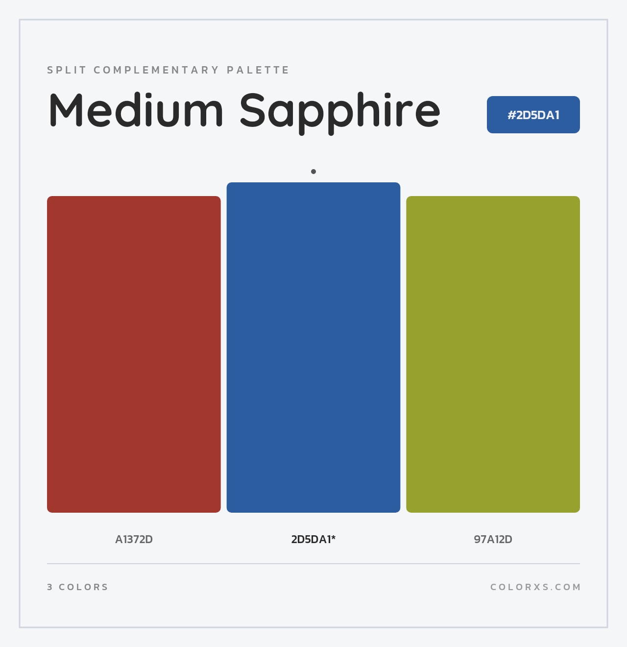 Medium Sapphire - Split-Complementary Color Palette