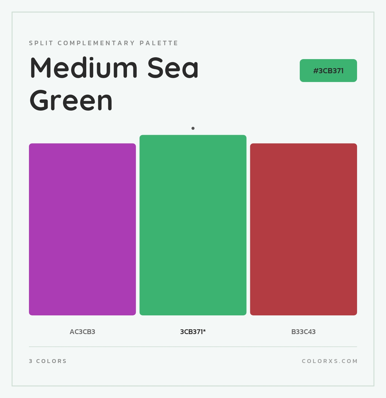 Medium Sea Green - Split-Complementary Color Palette