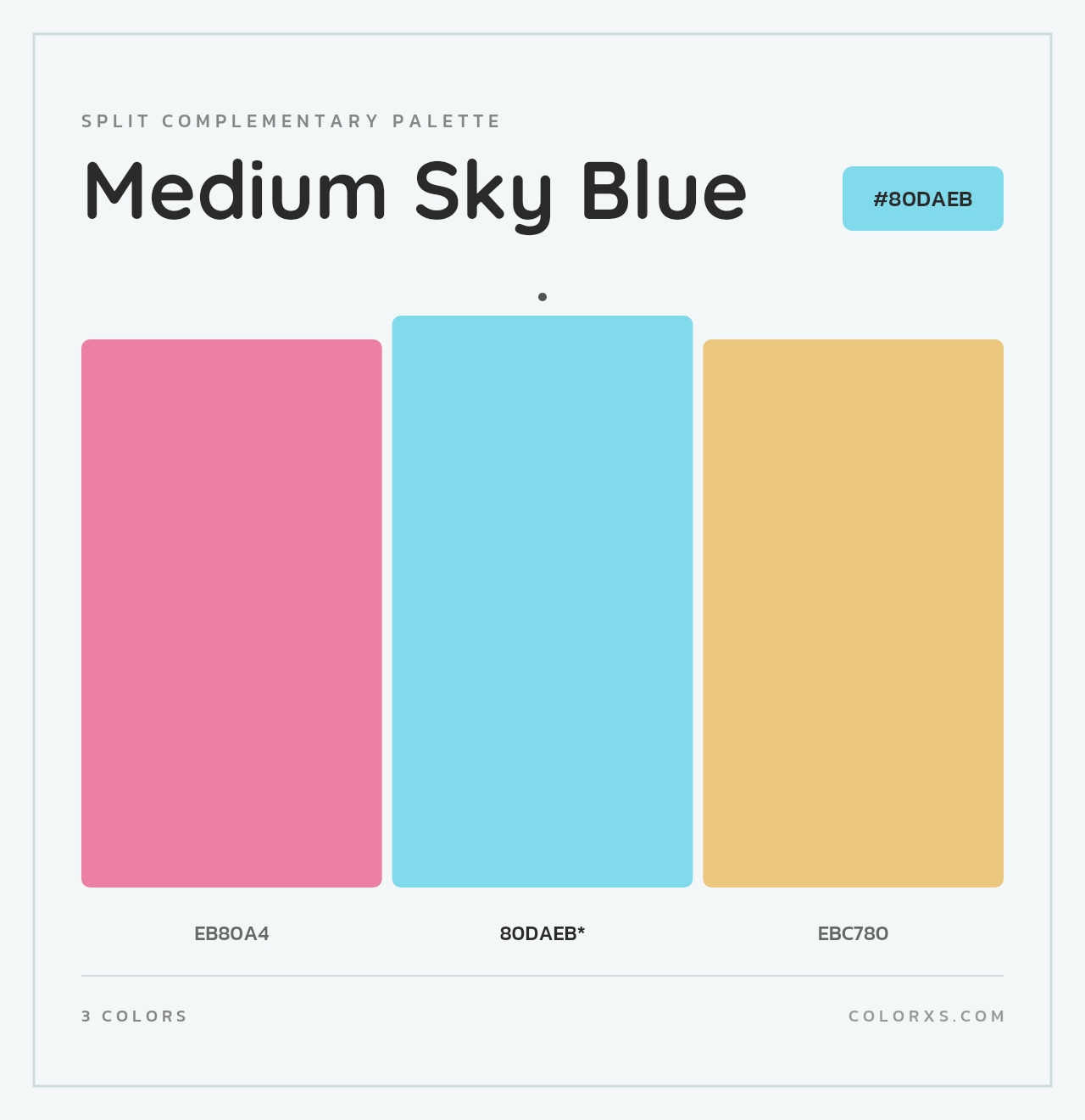 Medium Sky Blue - Split-Complementary Color Palette