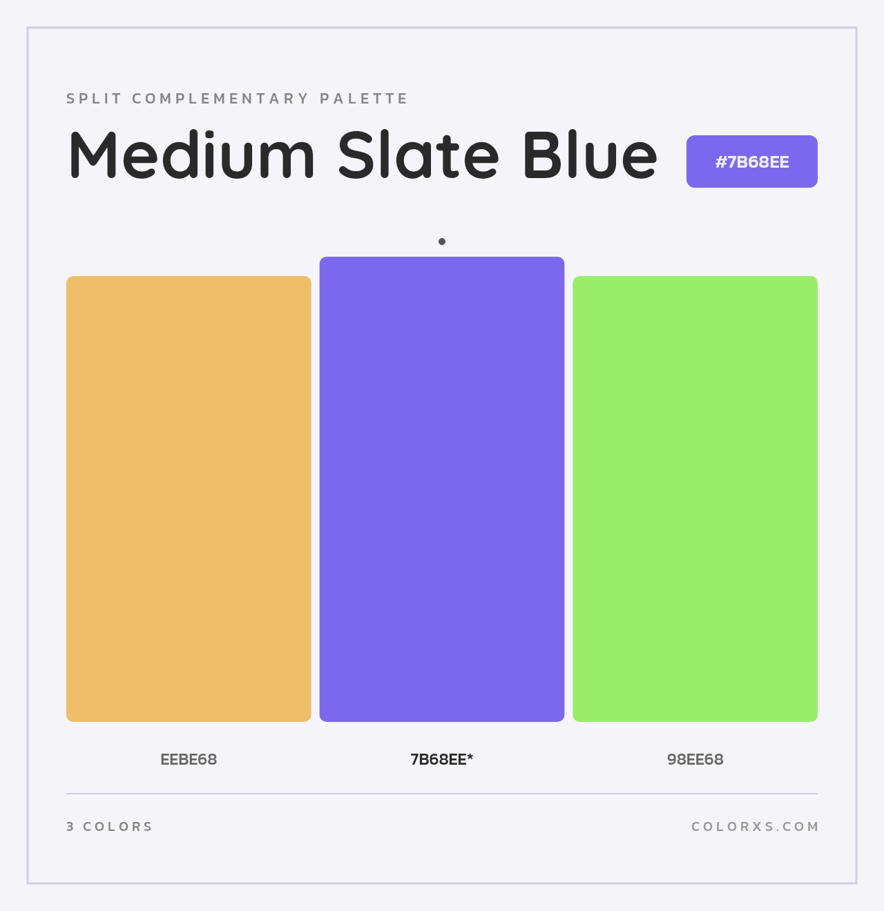 Medium Slate Blue - Split-Complementary Color Palette