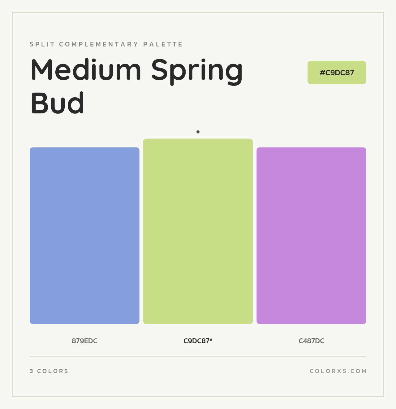 Medium Spring Bud - Split-Complementary Color Palette