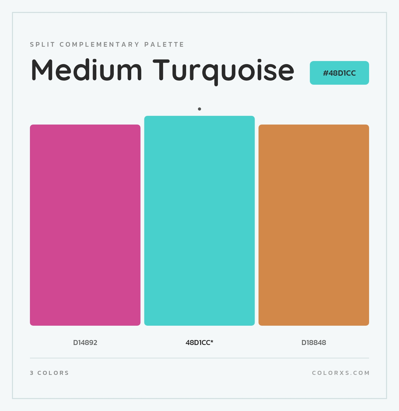 Medium Turquoise - Split-Complementary Color Palette