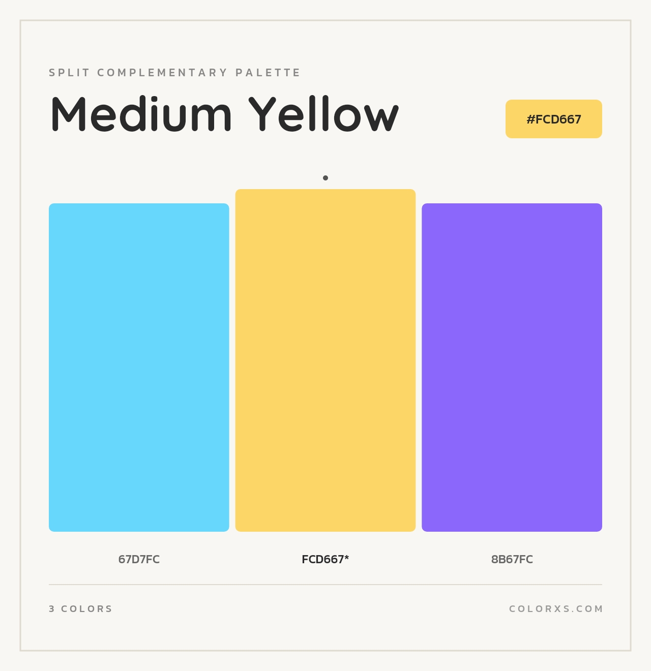 Medium Yellow - Split-Complementary Color Palette