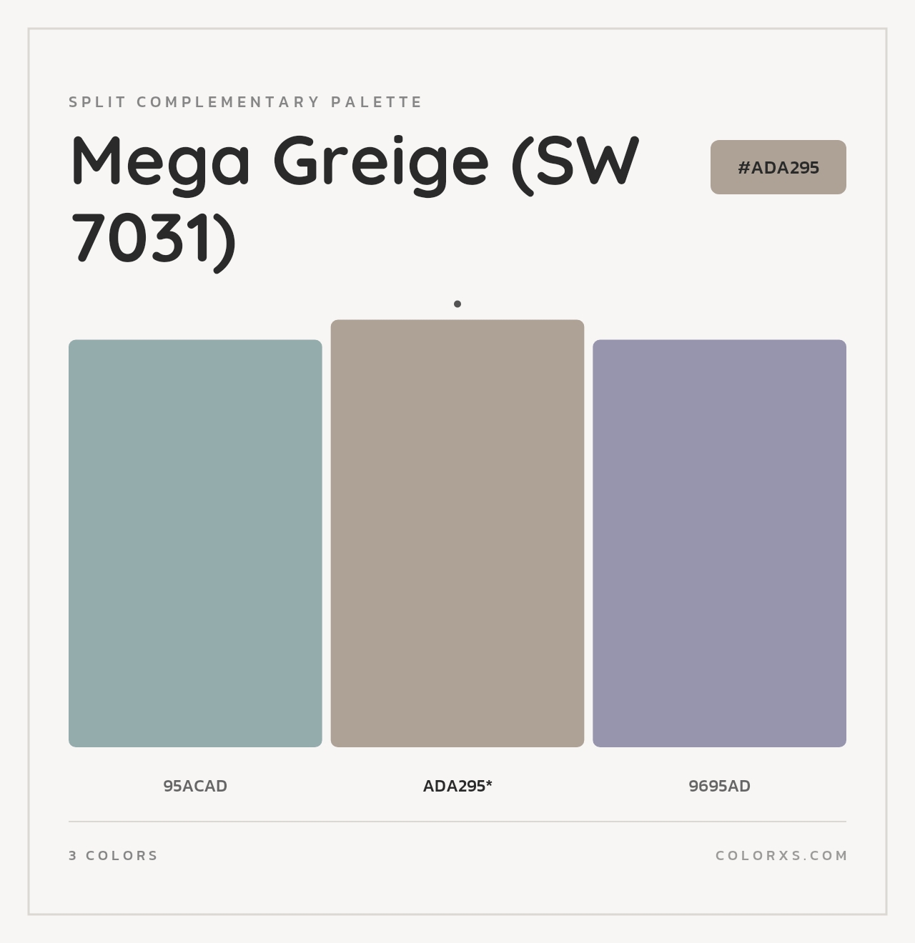 Mega Greige (SW 7031) - Split-Complementary Color Palette