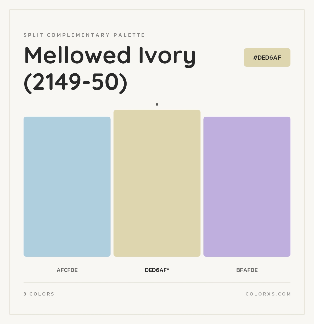 Mellowed Ivory (2149-50) - Split-Complementary Color Palette