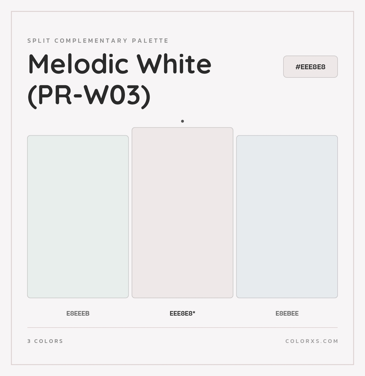 Melodic White (PR-W03) - Split-Complementary Color Palette