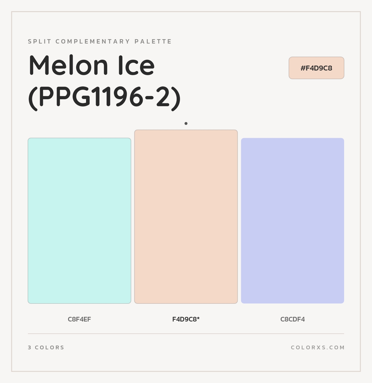Melon Ice (PPG1196-2) - Split-Complementary Color Palette