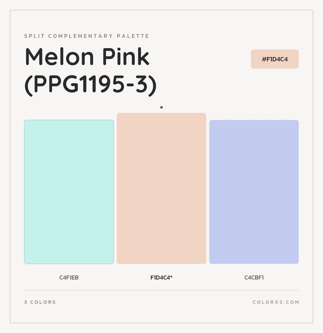 Melon Pink (PPG1195-3) - Split-Complementary Color Palette