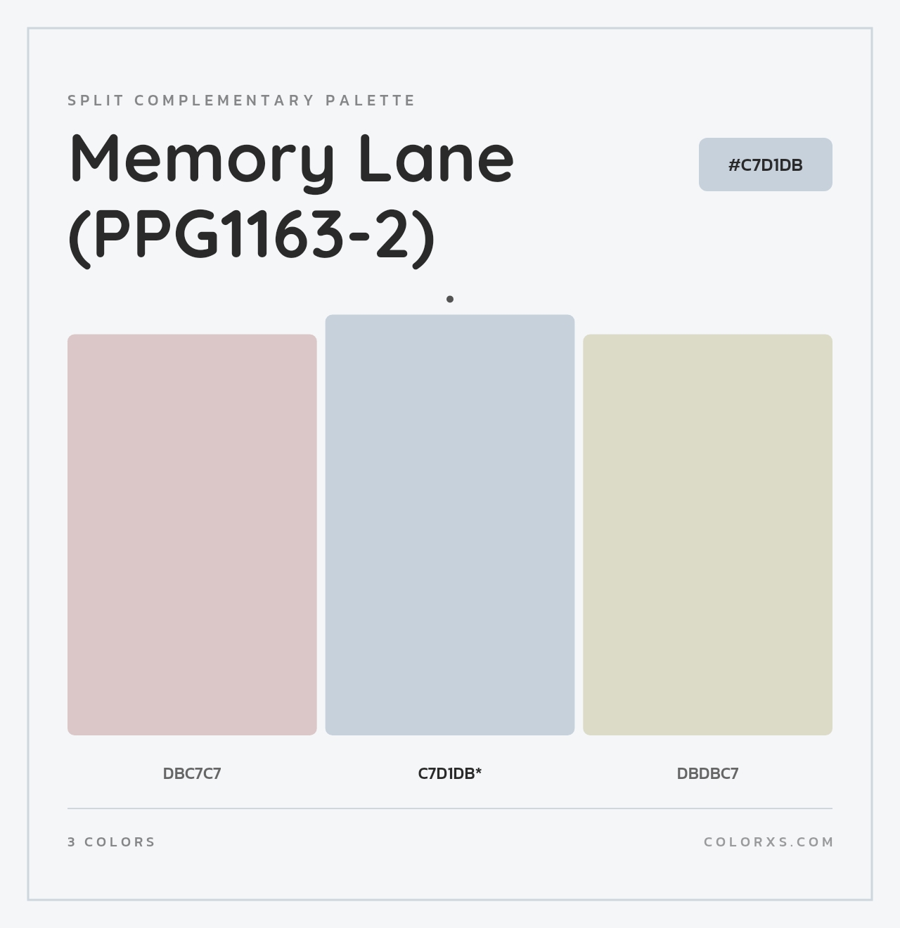 Memory Lane (PPG1163-2) - Split-Complementary Color Palette