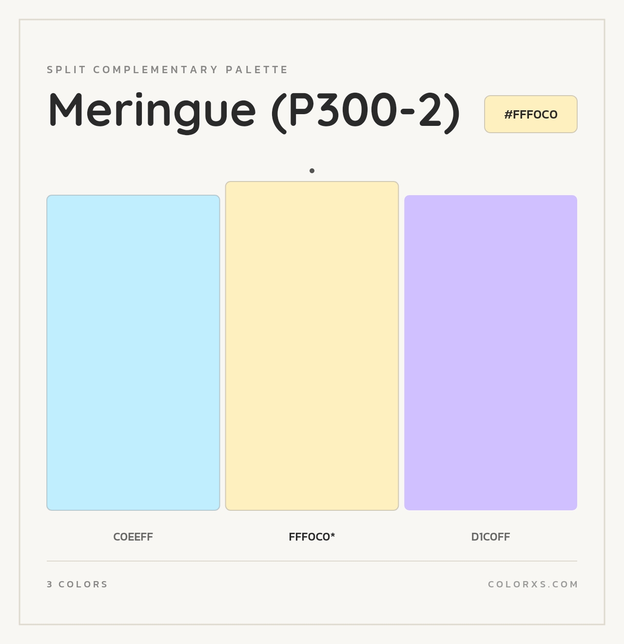 Meringue (P300-2) - Split-Complementary Color Palette