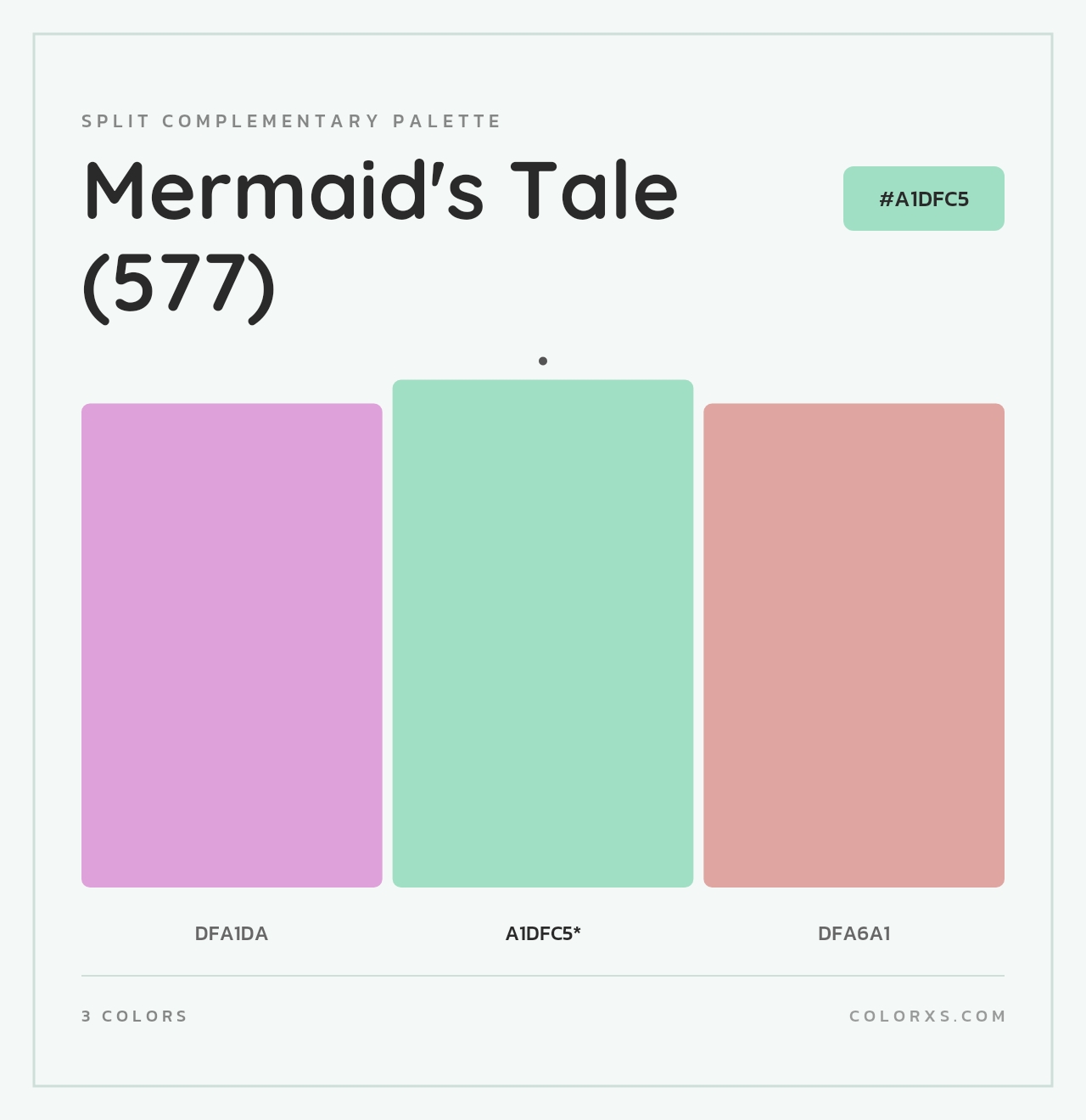 Mermaid's Tale (577) - Split-Complementary Color Palette