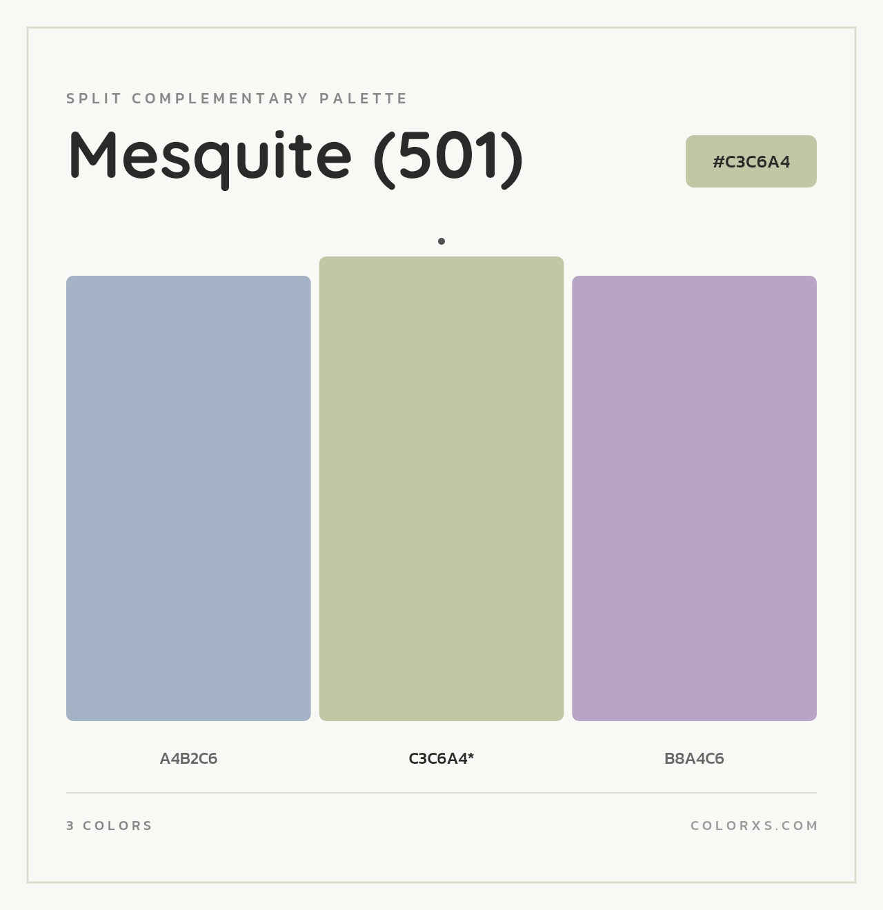 Mesquite (501) - Split-Complementary Color Palette