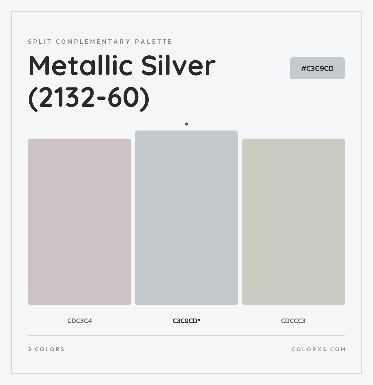Metallic Silver (2132-60) - Split-Complementary Color Palette