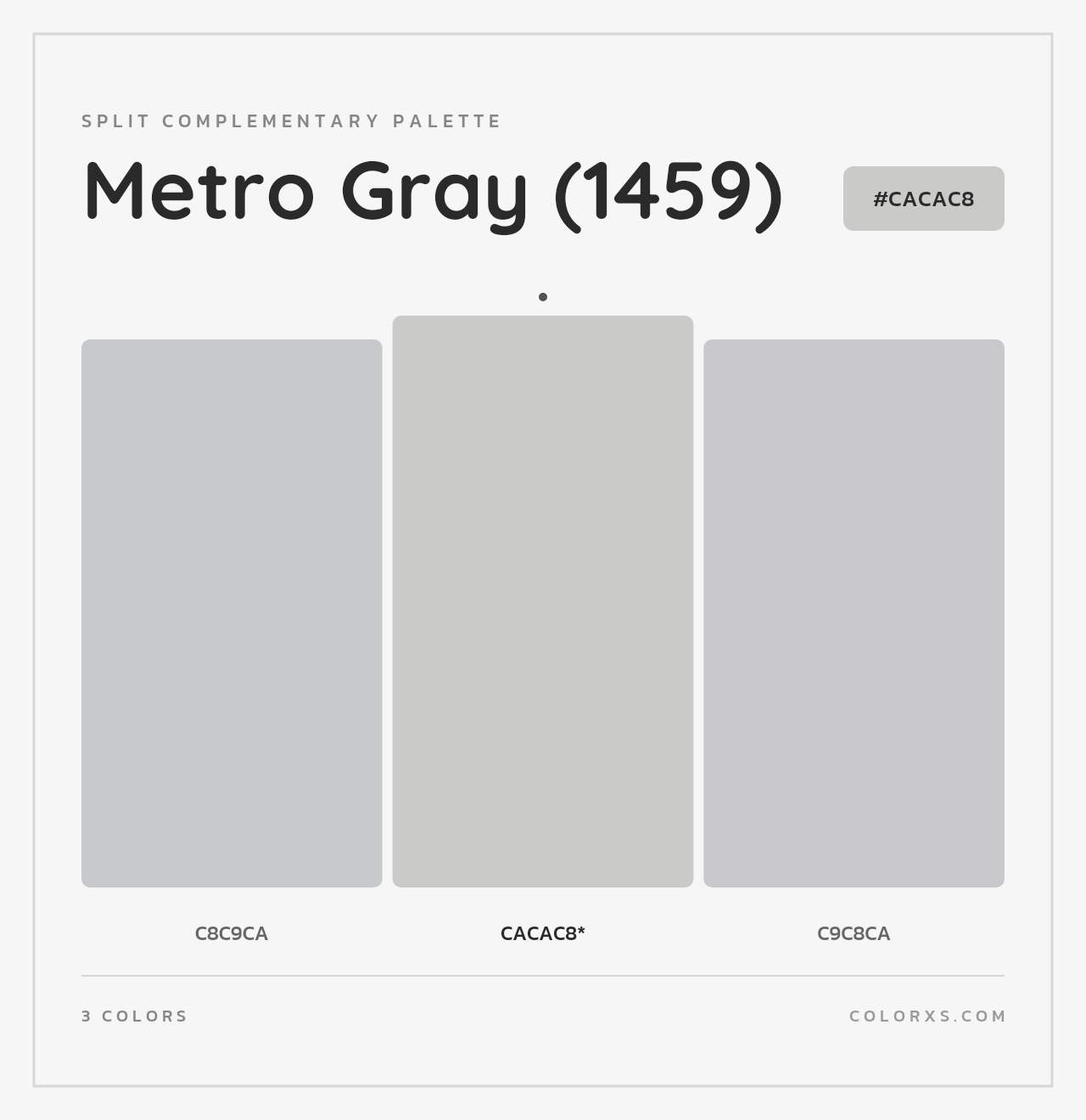 Metro Gray (1459) - Split-Complementary Color Palette
