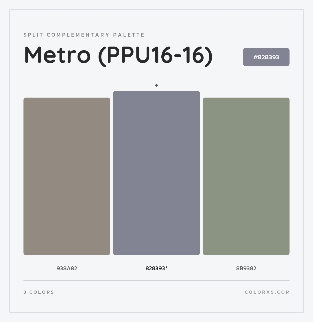 Metro (PPU16-16) - Split-Complementary Color Palette