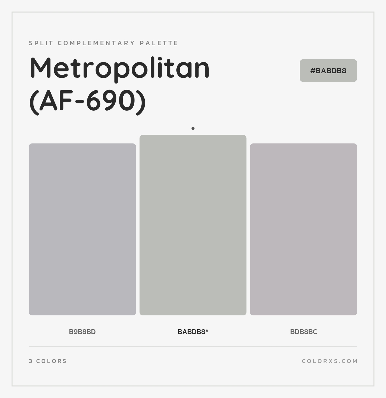 Metropolitan (AF-690) - Split-Complementary Color Palette