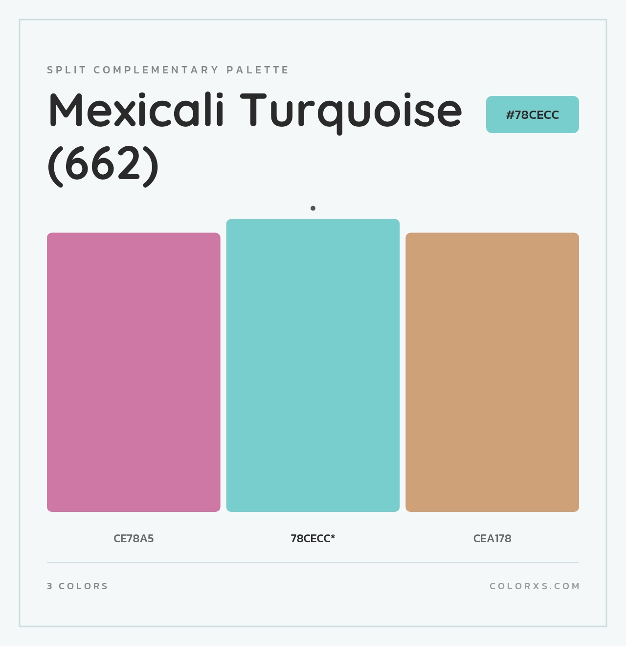 Mexicali Turquoise (662) - Split-Complementary Color Palette