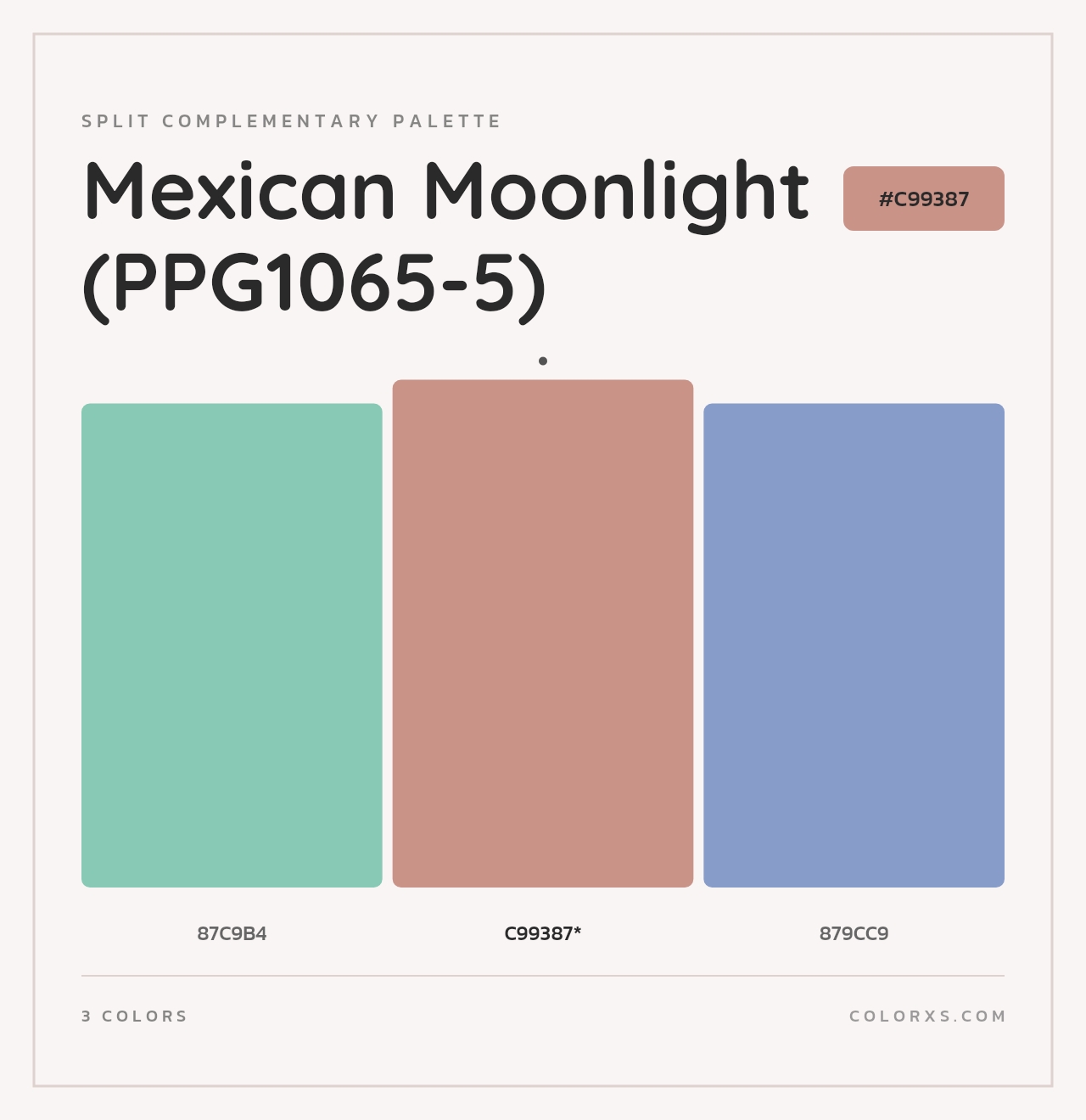 Mexican Moonlight (PPG1065-5) - Split-Complementary Color Palette