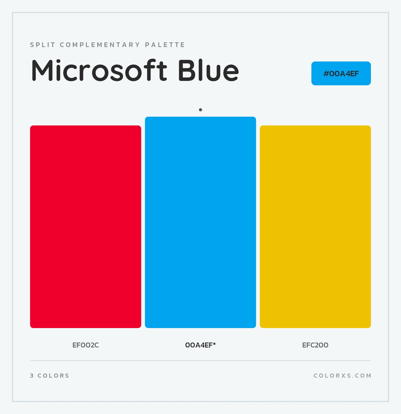 Microsoft Blue - Split-Complementary Color Palette