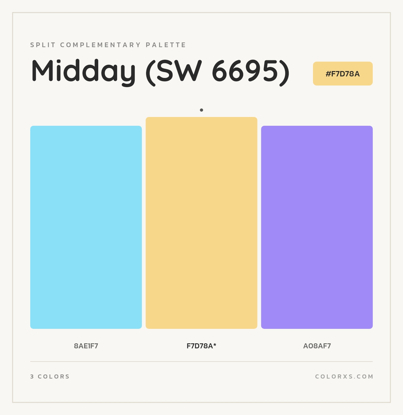 Midday (SW 6695) - Split-Complementary Color Palette