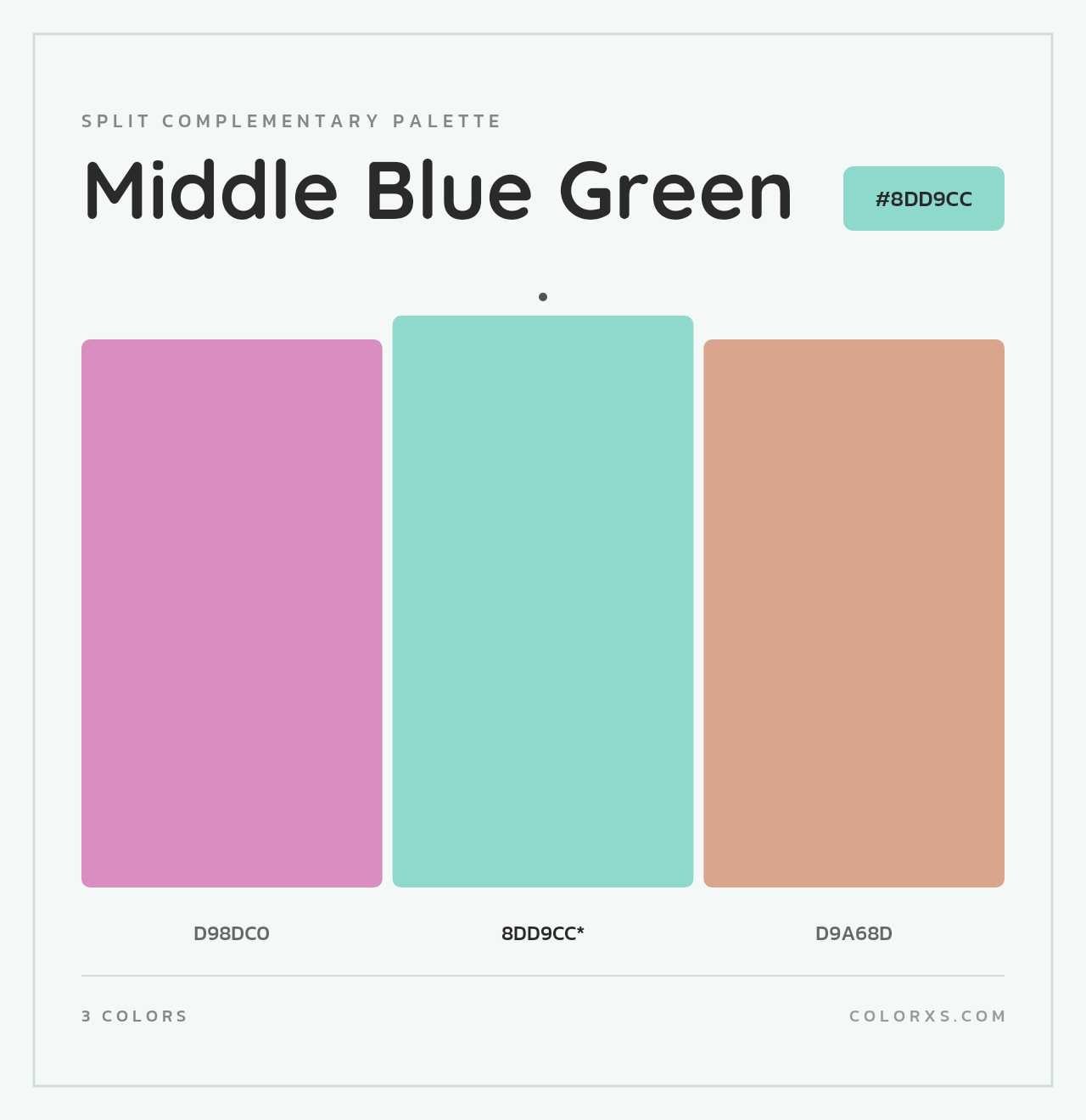 Middle Blue Green - Split-Complementary Color Palette