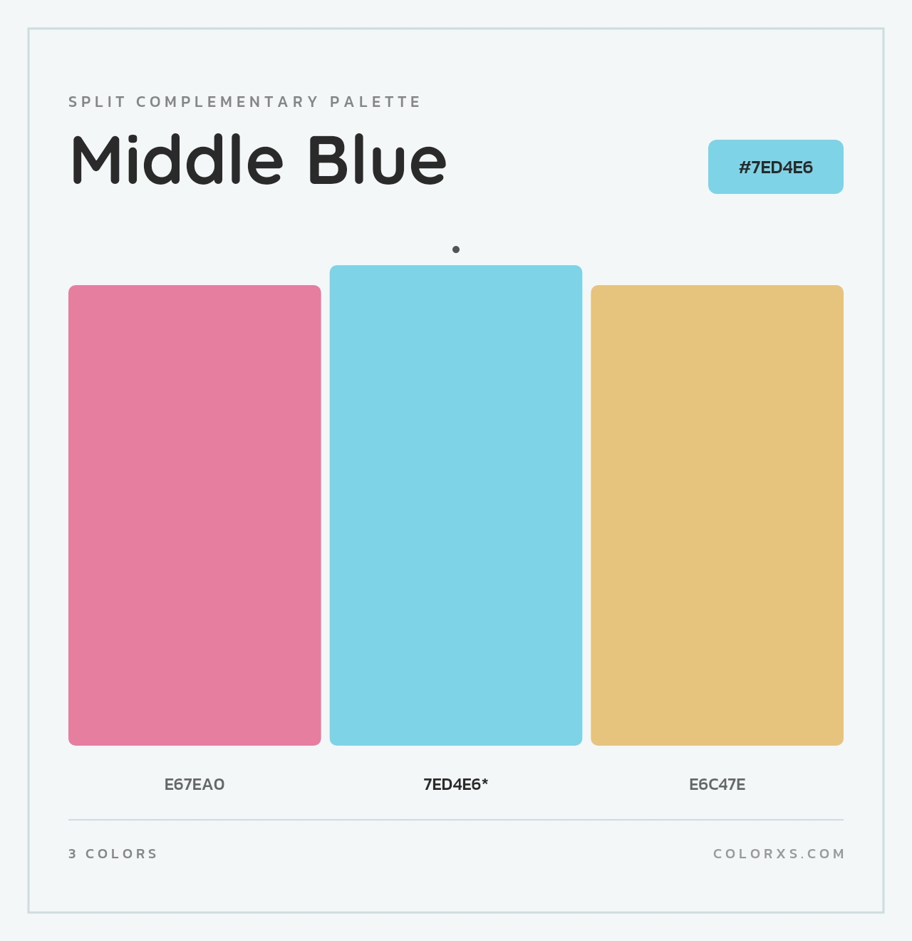 Middle Blue - Split-Complementary Color Palette