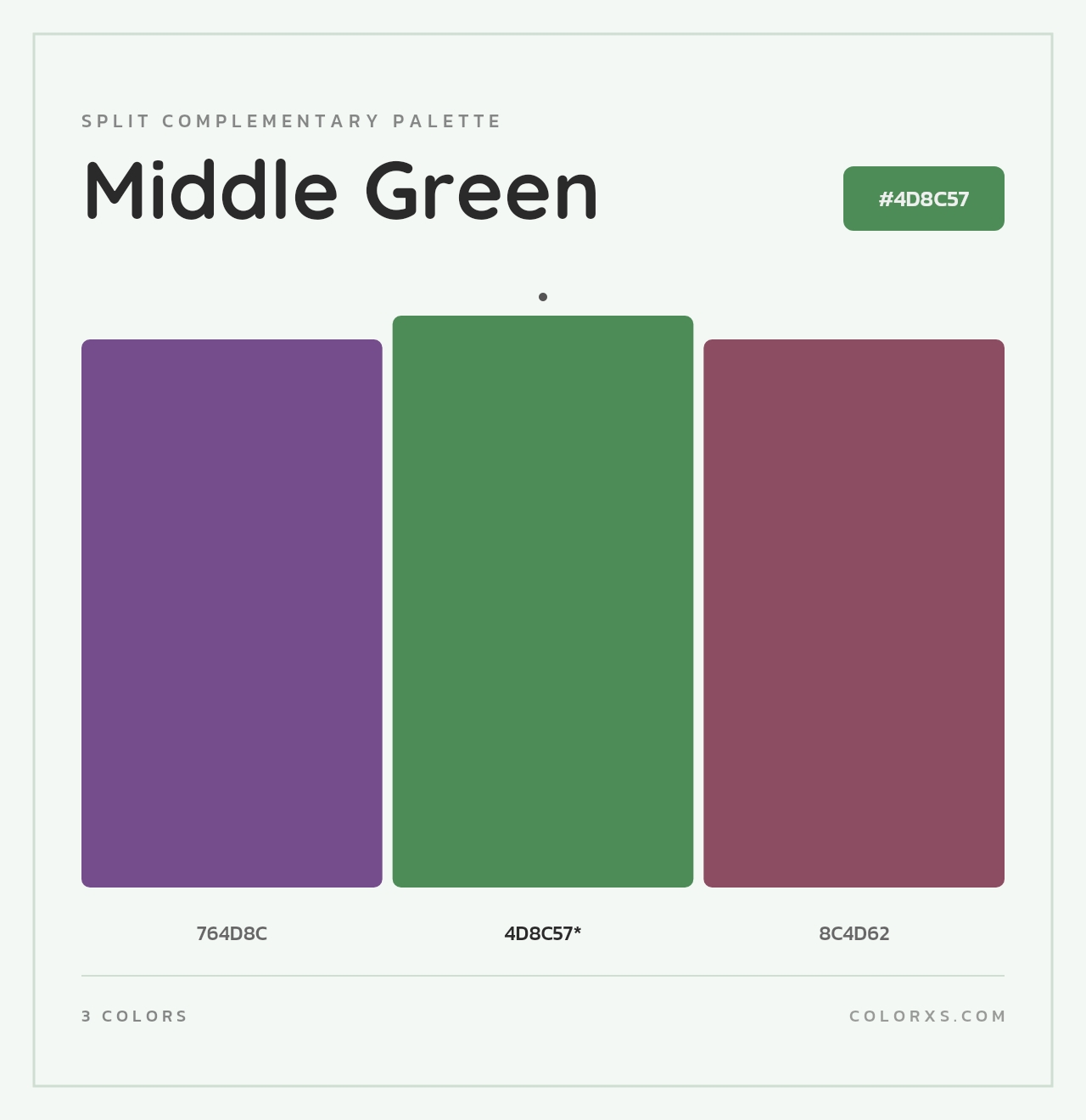 Middle Green - Split-Complementary Color Palette