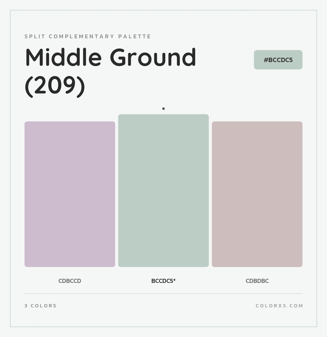 Middle Ground (209) - Split-Complementary Color Palette