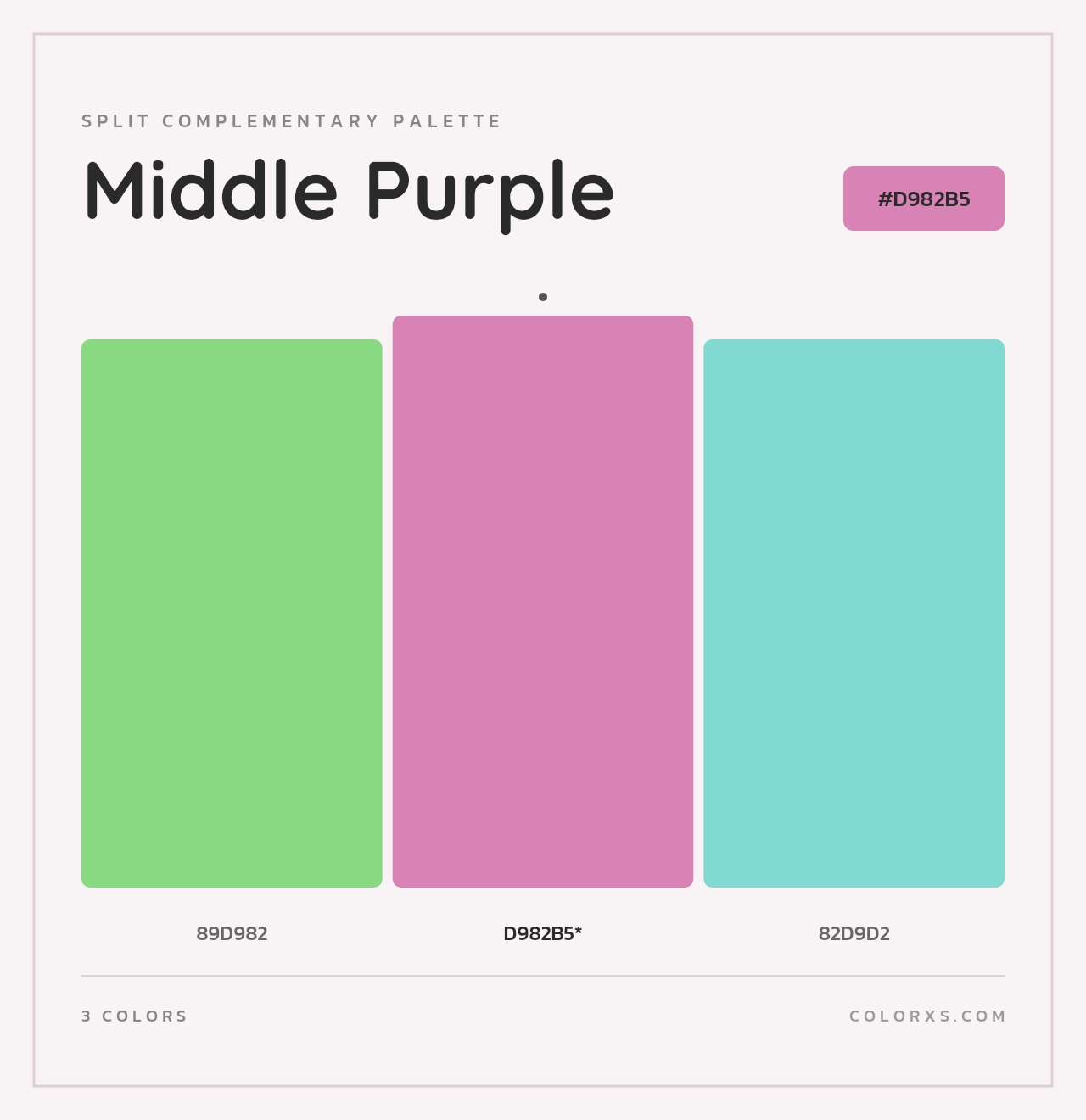 Middle Purple - Split-Complementary Color Palette