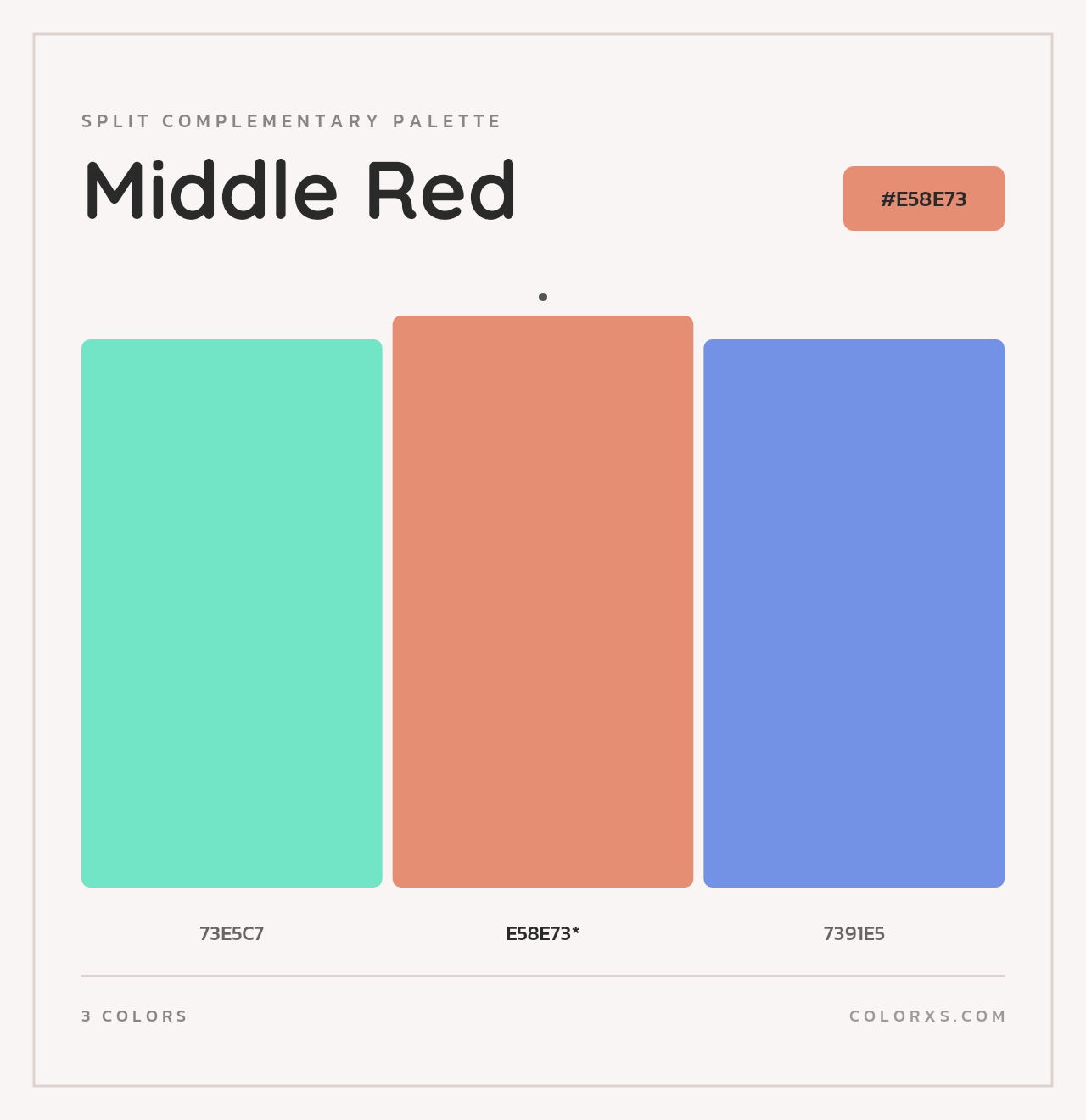 Middle Red - Split-Complementary Color Palette