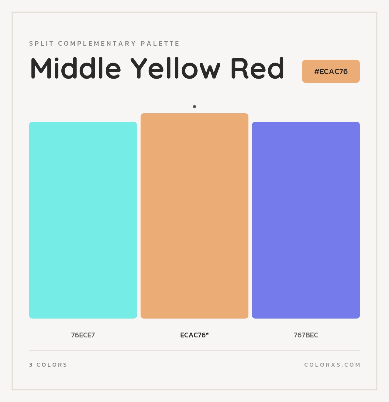 Middle Yellow Red - Split-Complementary Color Palette