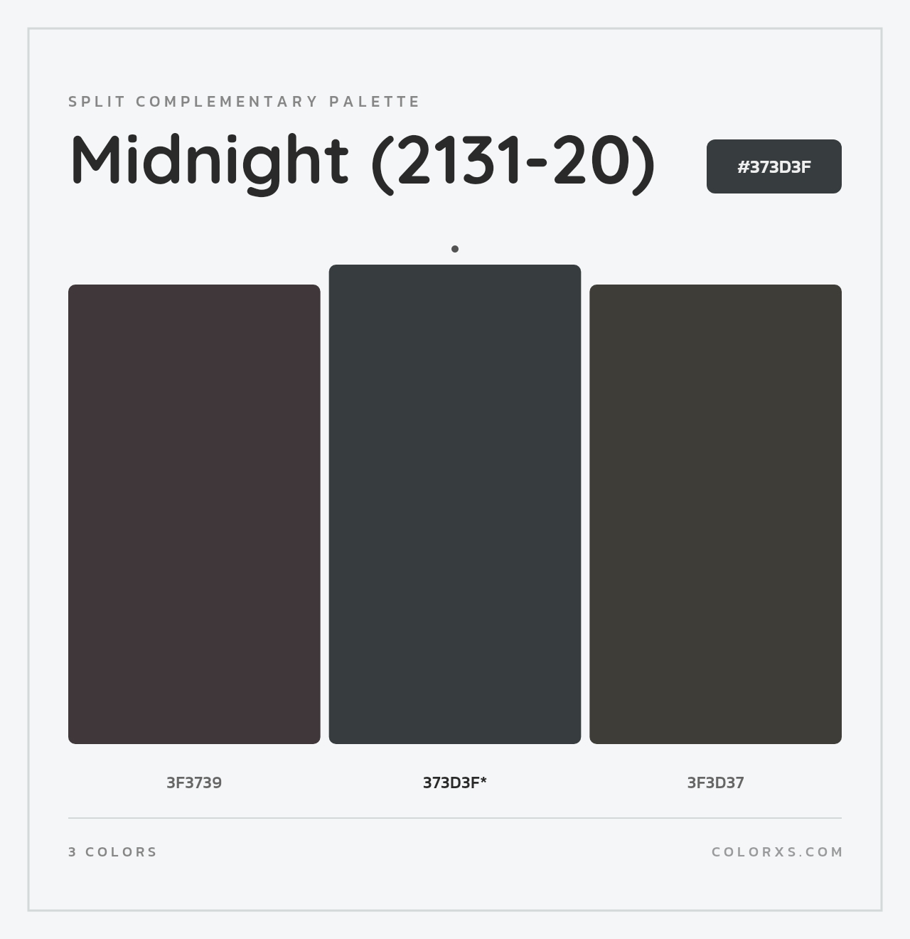 Midnight (2131-20) - Split-Complementary Color Palette
