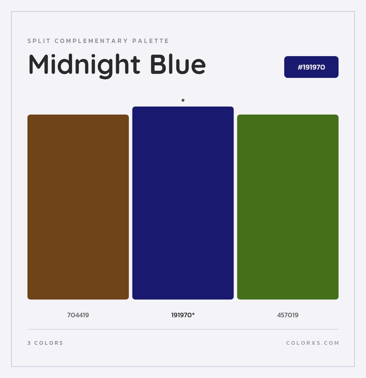 Midnight Blue - Split-Complementary Color Palette