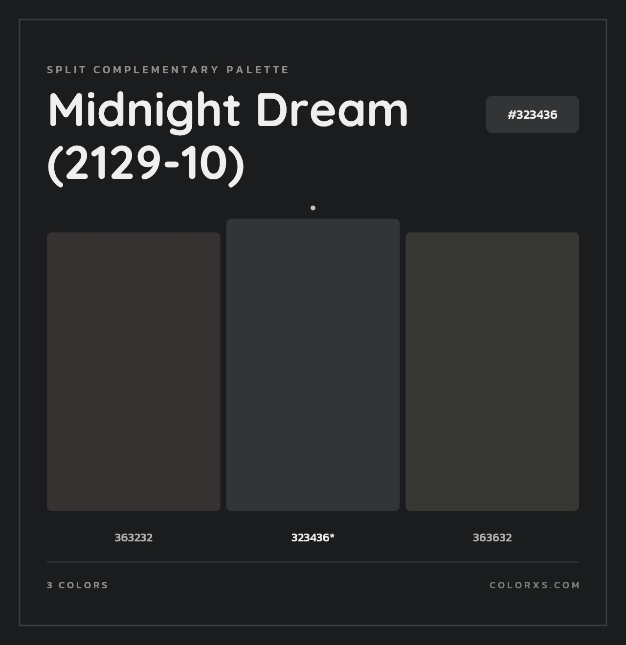 Midnight Dream (2129-10) - Split-Complementary Color Palette