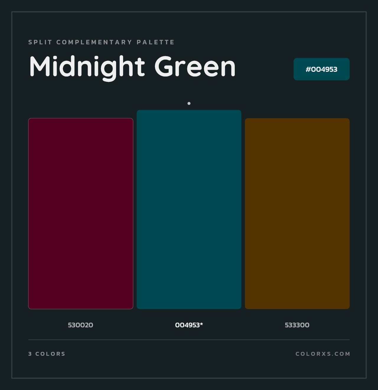 Midnight Green - Split-Complementary Color Palette
