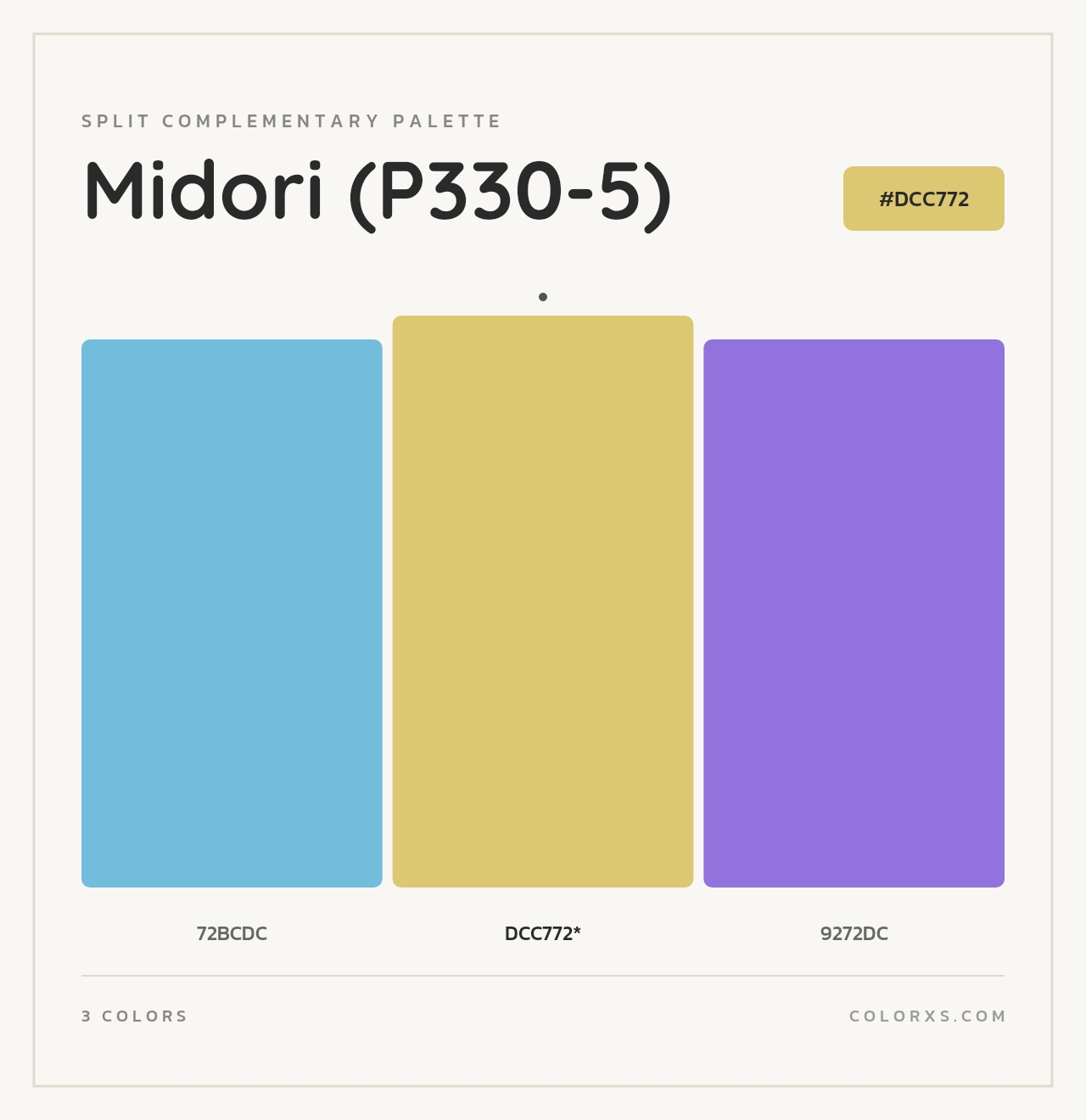 Midori (P330-5) - Split-Complementary Color Palette
