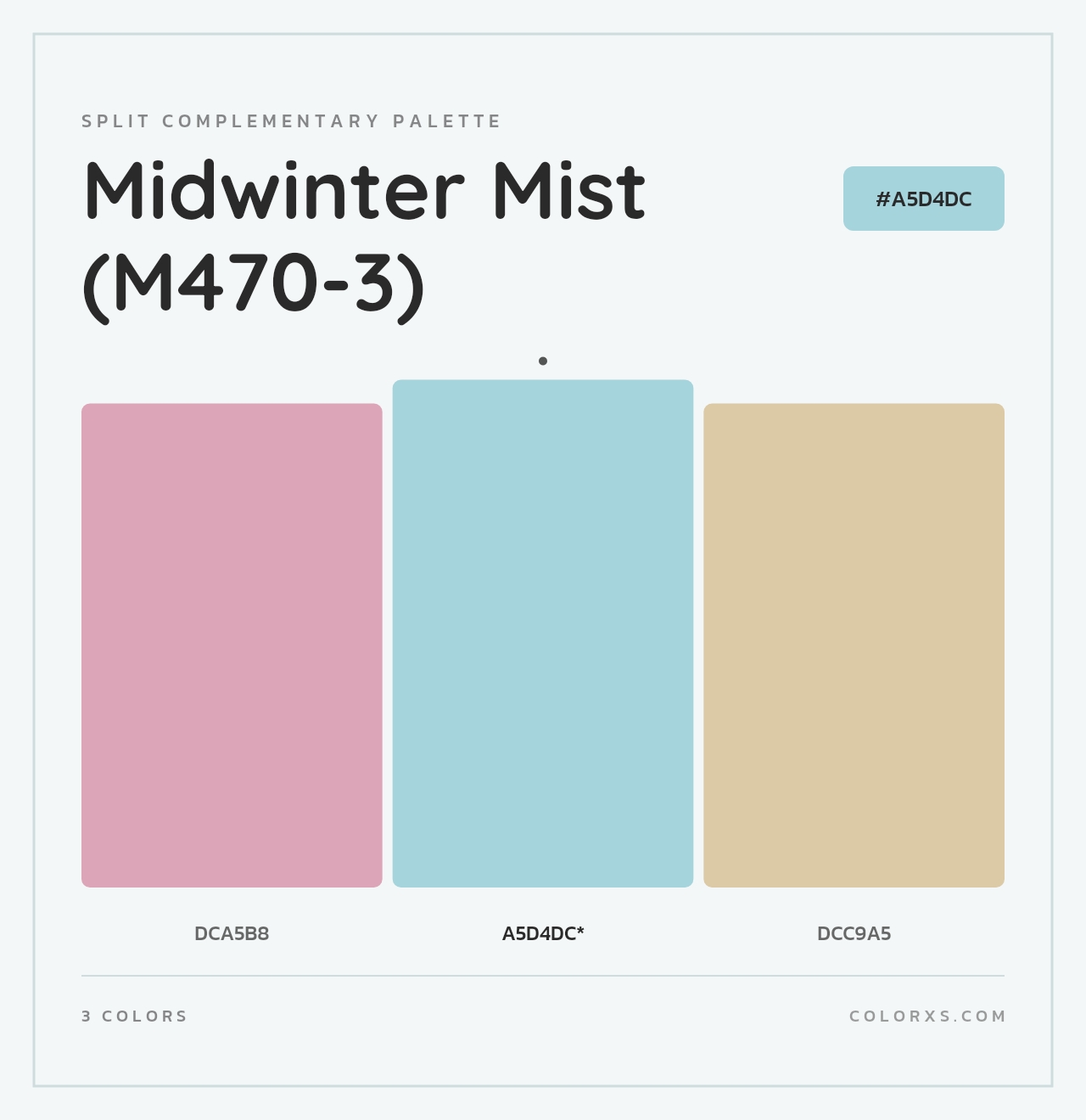 Midwinter Mist (M470-3) - Split-Complementary Color Palette